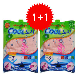 [1+1]VISCOS인견사 천연냉장원단 COOL 토시-색상 핑크